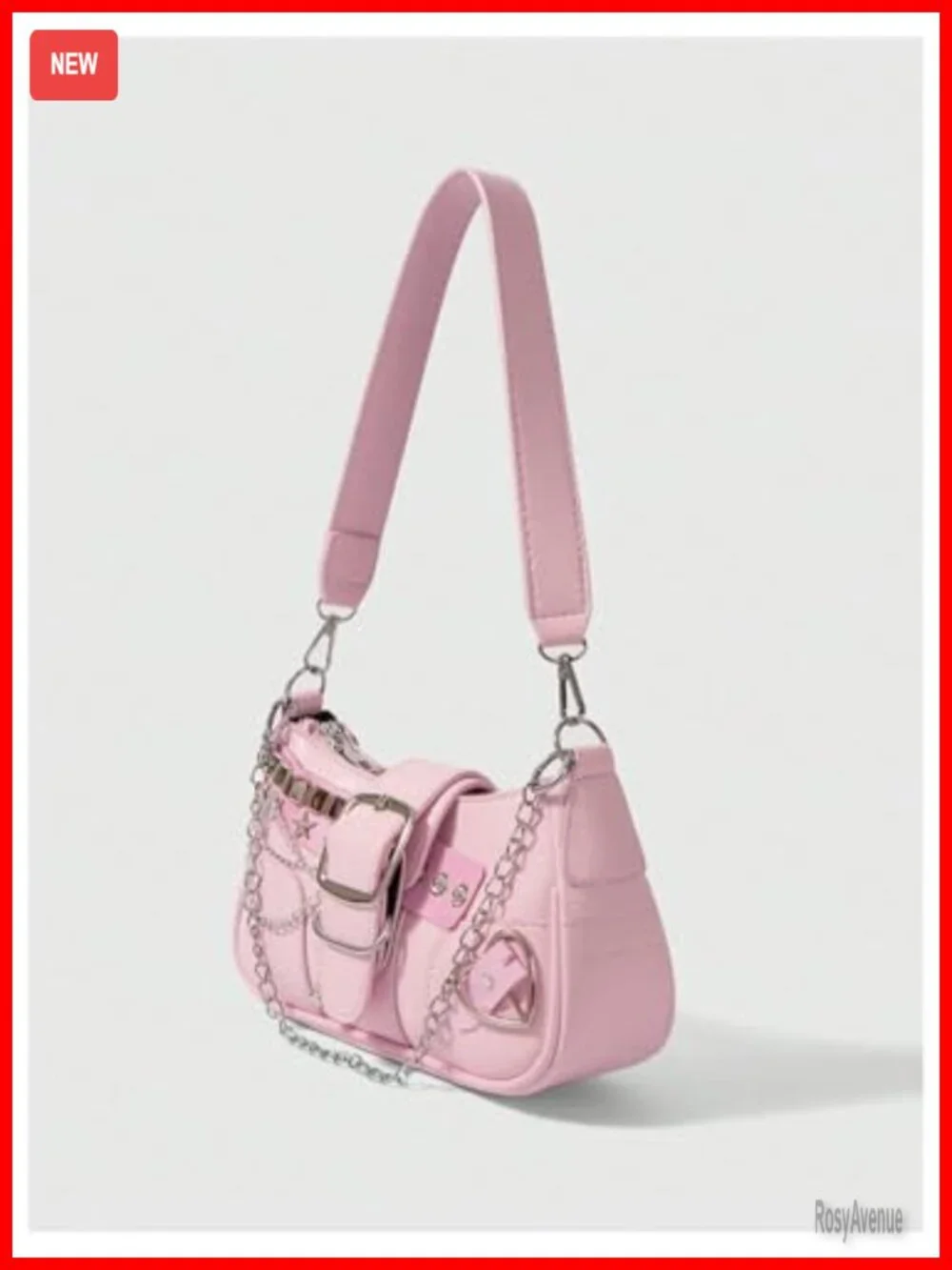 PU Leather Y2K Star Embroidery Shoulder Bag Top Handle Hobo